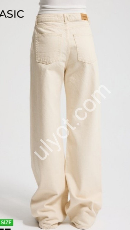 ДЖИНСЫ IT'S BASIC (32-36) БЕЖ 2477/7s6/69