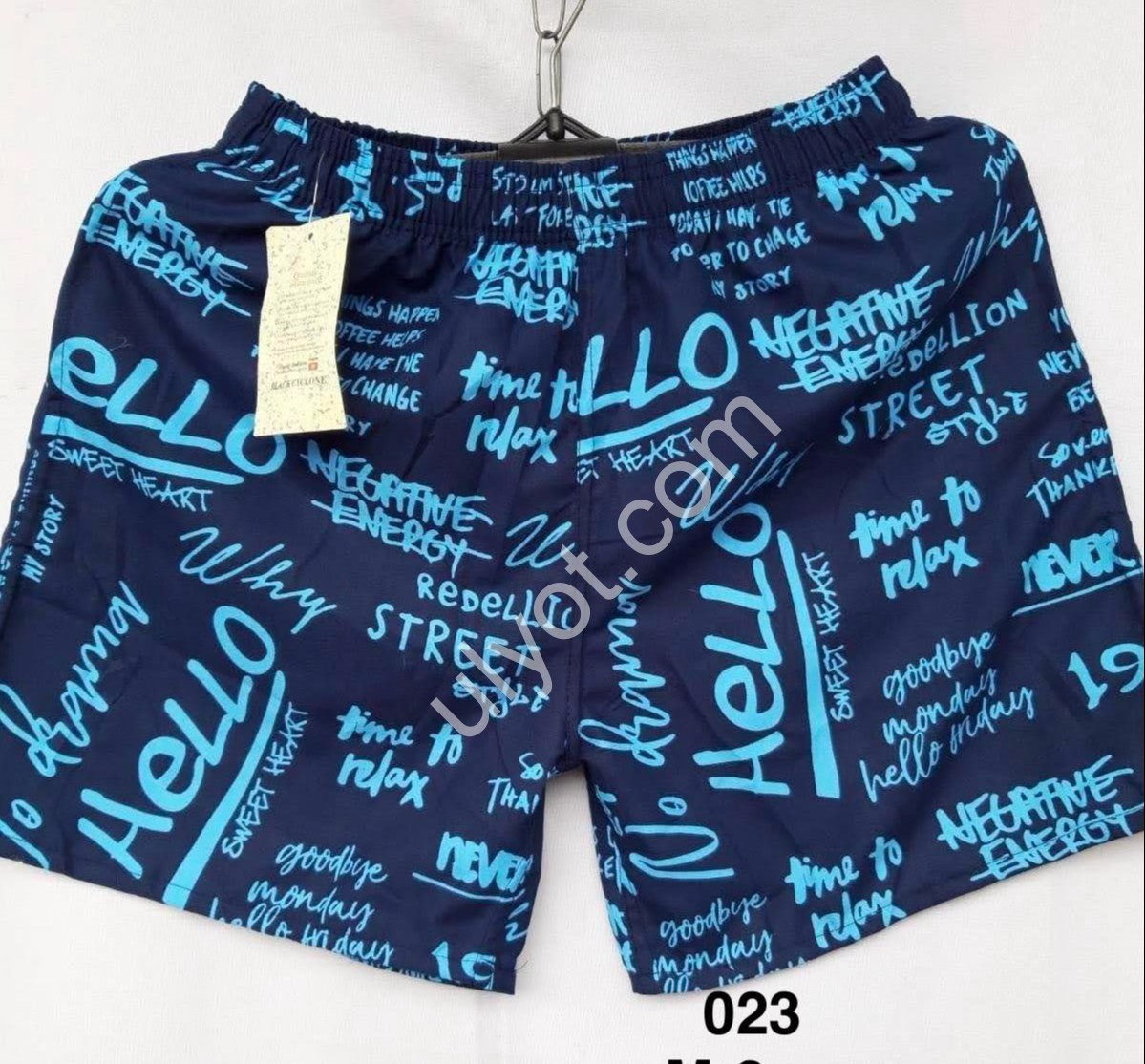 ШОРТЫ (M-3XL) ГОЛУБОЙ 023
