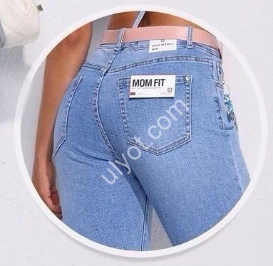 ДЖИНСЫ M.SARA (S-2XL) СИНИЙ 3915-5