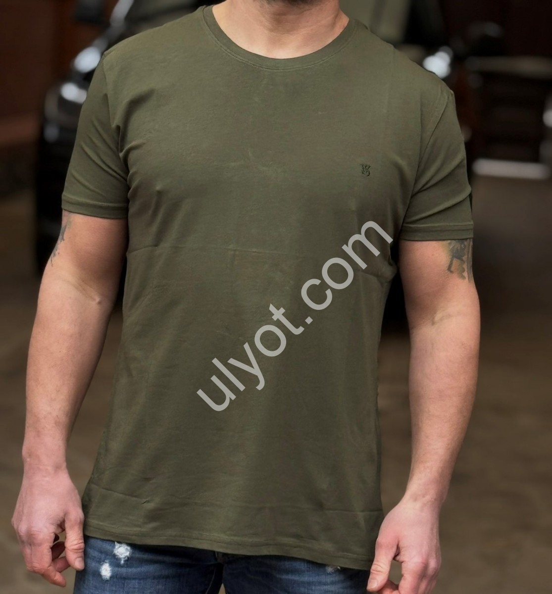 ФУТБОЛКА VIP STONES (3XL-6XL) ХАКИ 2100