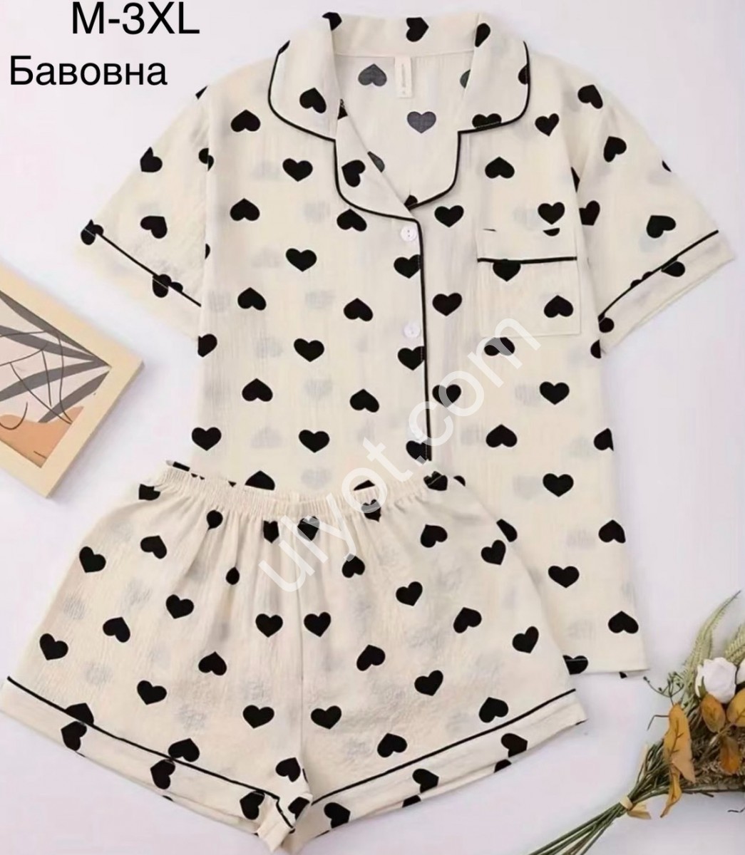 ПИЖАМА (M-3XL) КРЕМ 70550