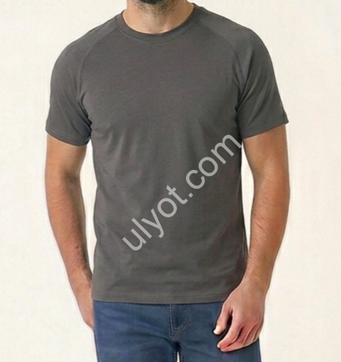 ФУТБОЛКА ОДНОТОН (L-4XL) ГРАФИТ 