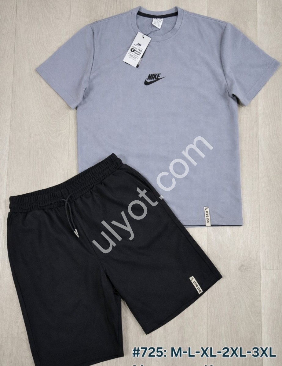 СПОРТ. КОСТЮМ N02 (M-3XL) СЕРЫЙ+ЧЕРНЫЙ 725