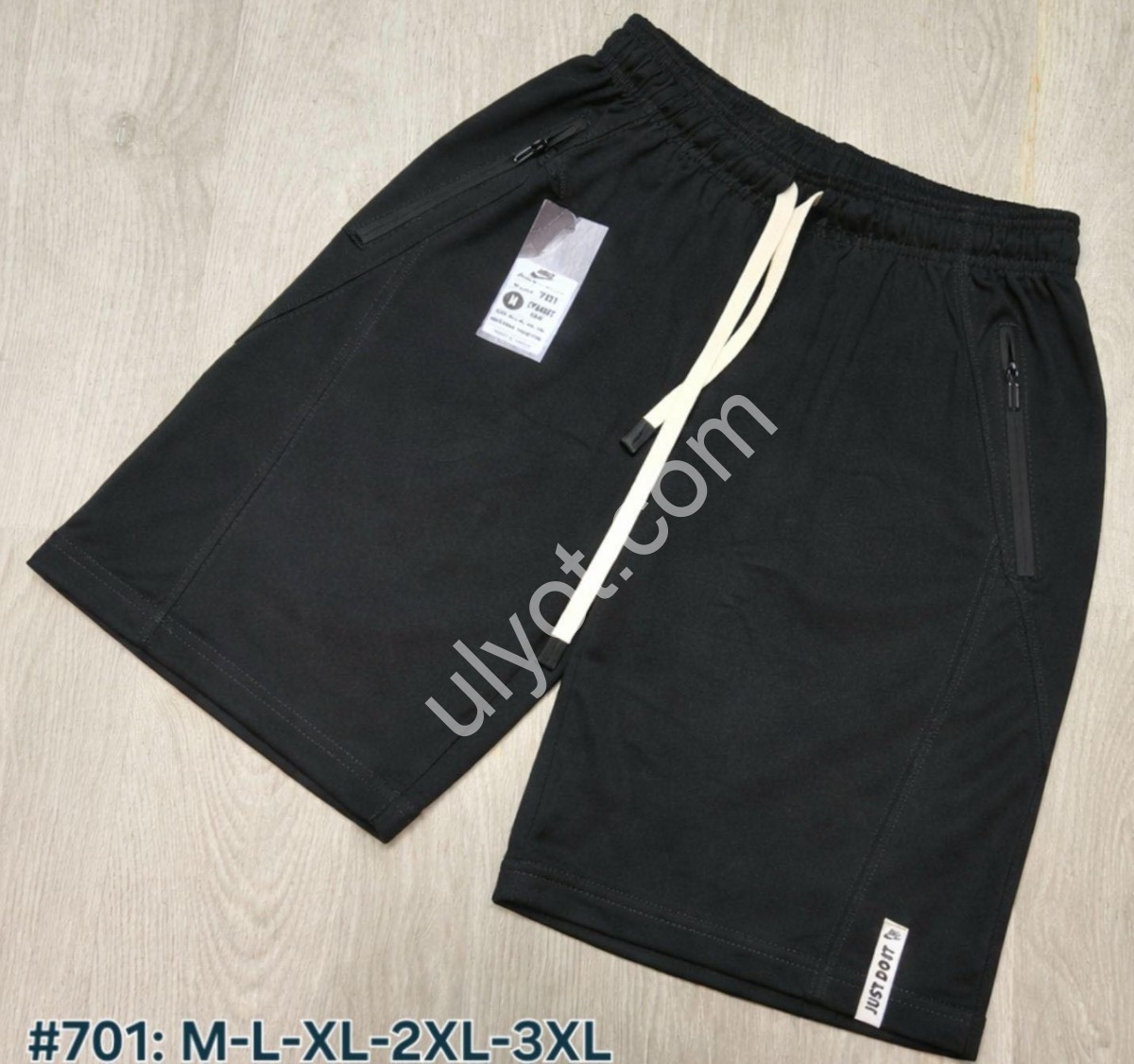 ШОРТЫ N02 (M-3XL) ЧЕРНЫЙ 701