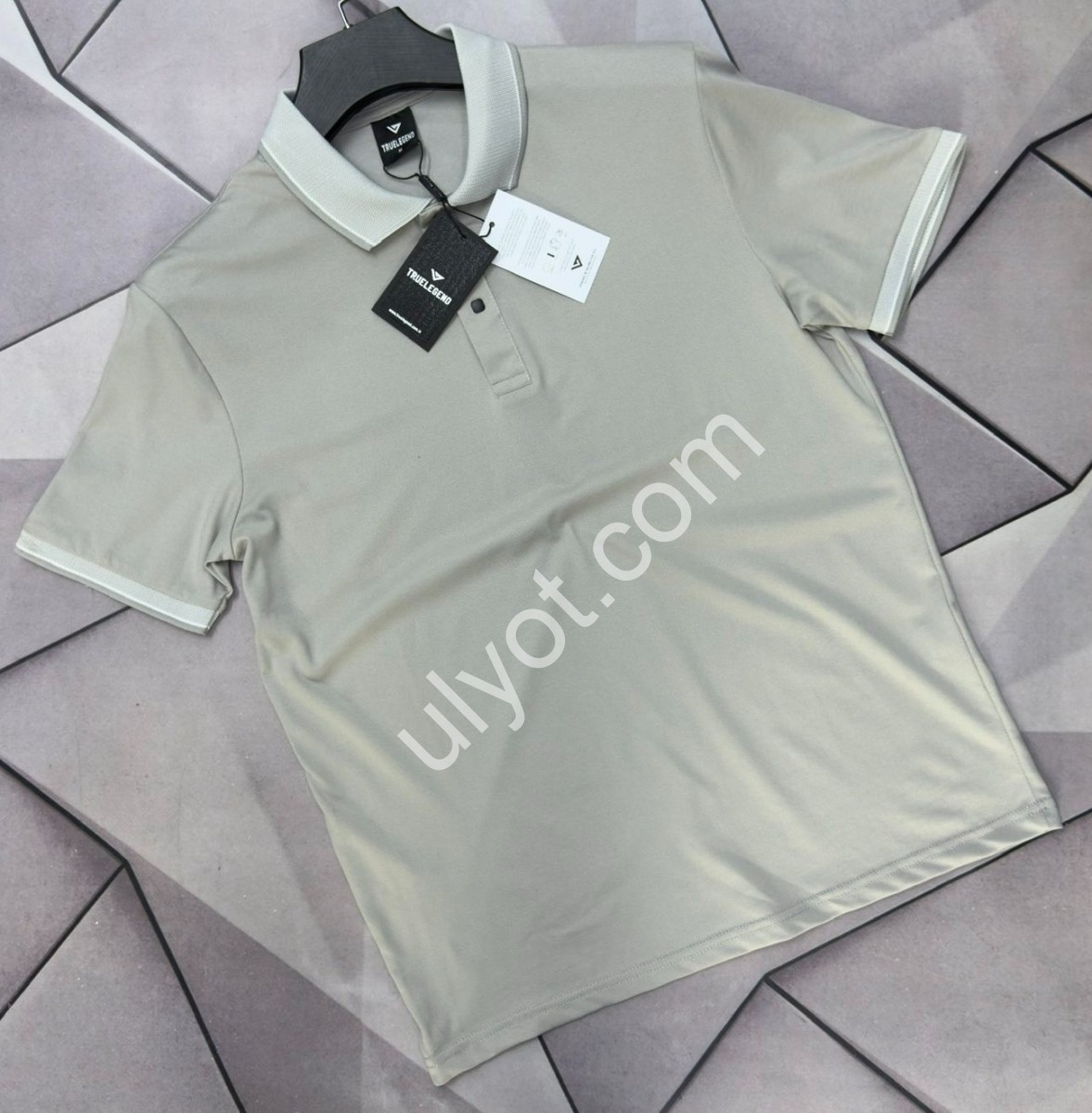 ФУТБОЛКА-ПОЛО (S-2XL) СВ.БЕЖ 