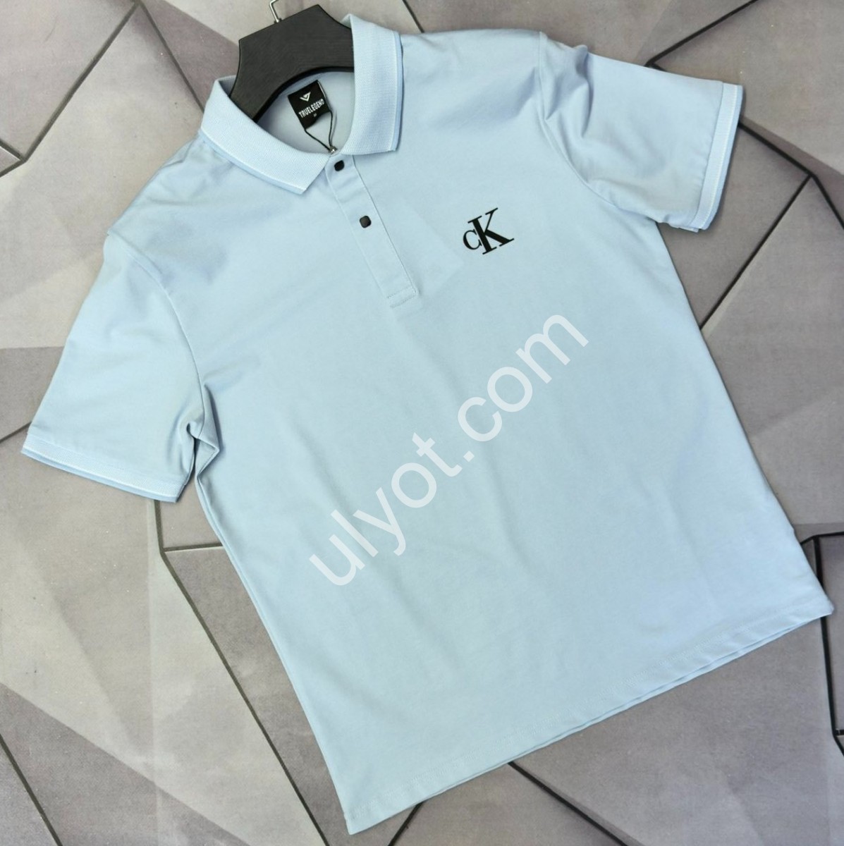 ФУТБОЛКА-ПОЛО C22 (S-2XL) СВ.ГОЛУБОЙ 