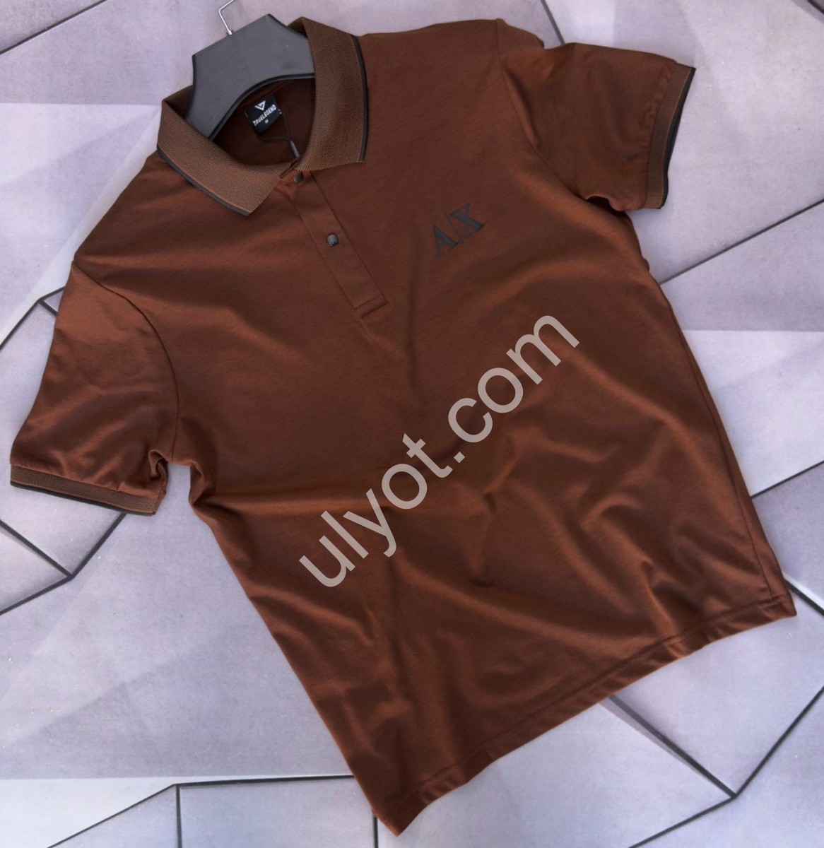 ФУТБОЛКА-ПОЛО A07 (S-2XL) КОРИЧНЕВЫЙ 
