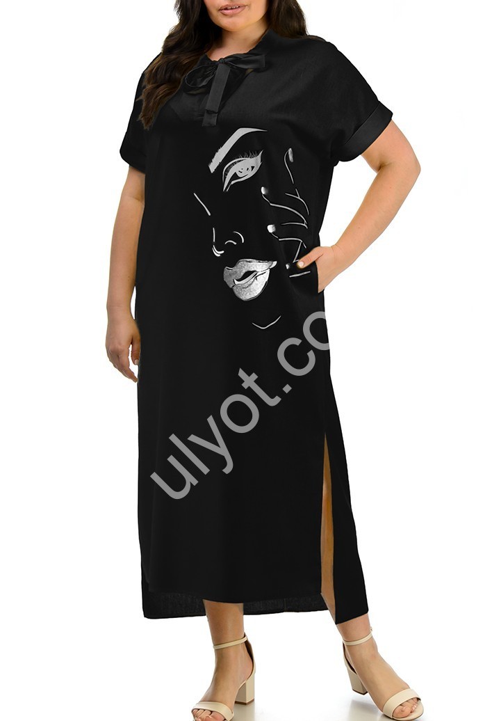 СУКНЯ (XL-3XL) ЧОРНИЙ