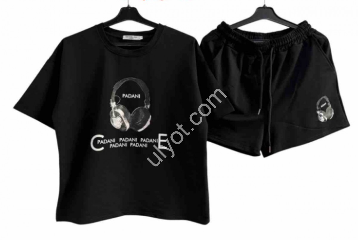 КОСТЮМ (M-XL) ЧЕРНЫЙ 1085