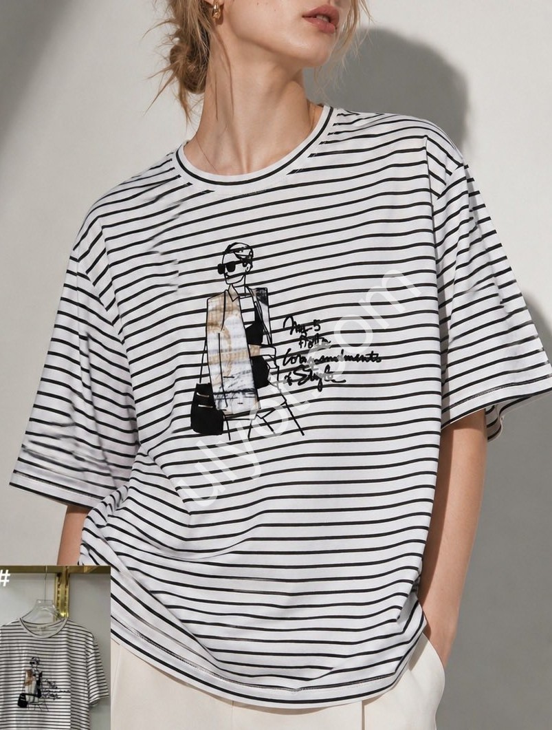 ФУТБОЛКА (ONE SIZE 54-56) ПОЛОСКА МОККО F6262