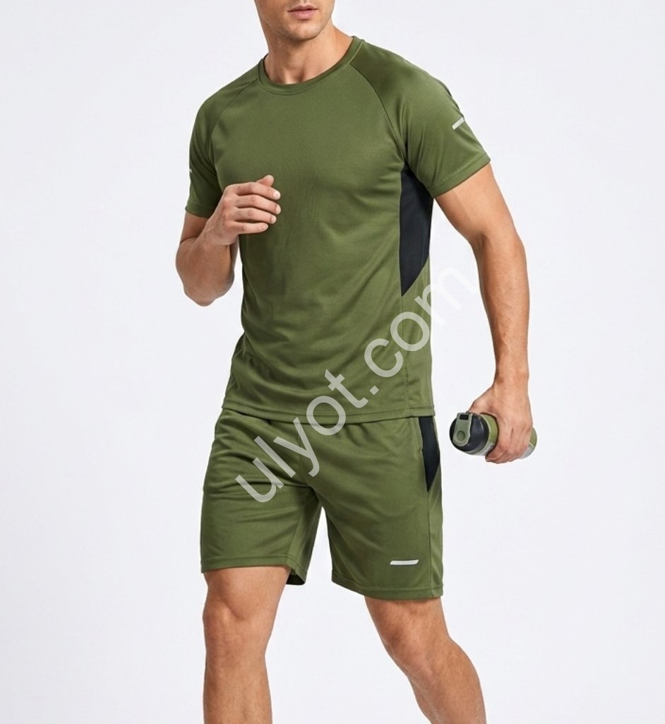 КОСТЮМ (M-3XL) ХАКІ+ЧОРНИЙ