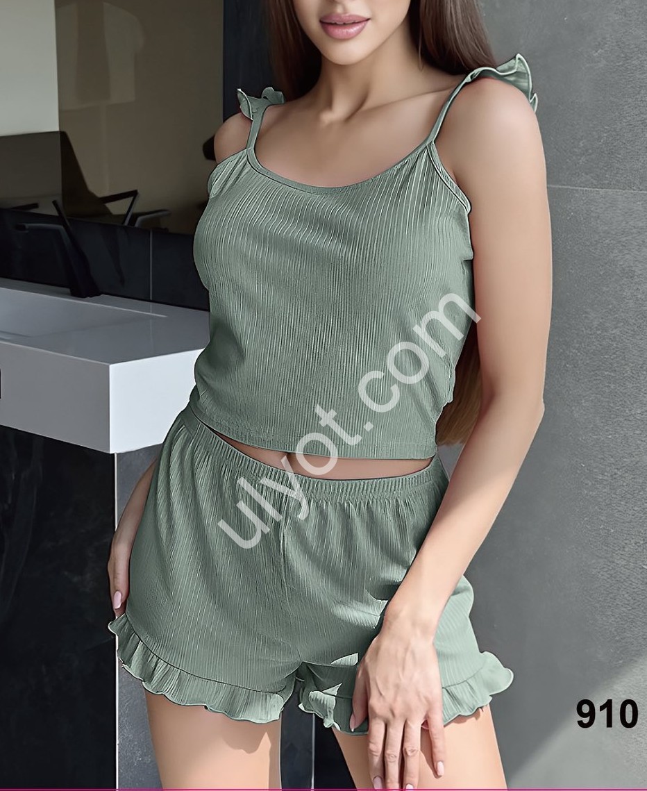 ПИЖАМА (ONE SIZE 50-54) ОЛИВКА 910