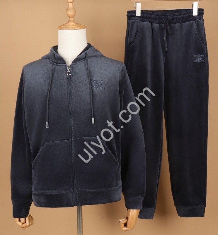 КОСТЮМ JJF (L-4XL) хутро манжет КОРИЧНЕВИЙ 7005