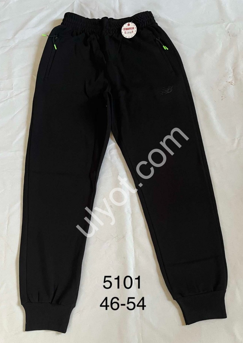 СПОРТ.ШТАНЫ NB02 (46-54) МАНЖЕТ ЧЕРНЫЙ 5101
