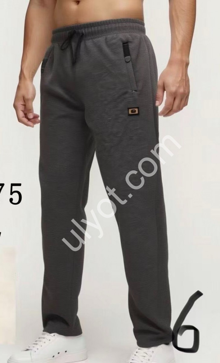 СПОРТ.ШТАНИ (M-3XL) ПРЯМИЙ ЧОРНИЙ 2875