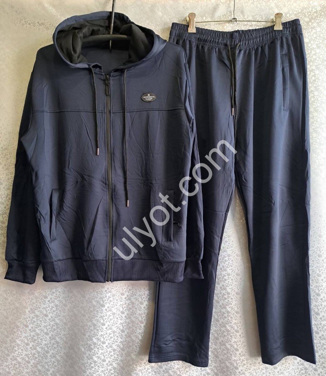 СПОРТ.КОСТЮМ (M-3XL) ПРЯМОЙ Т.СИНИЙ 6653