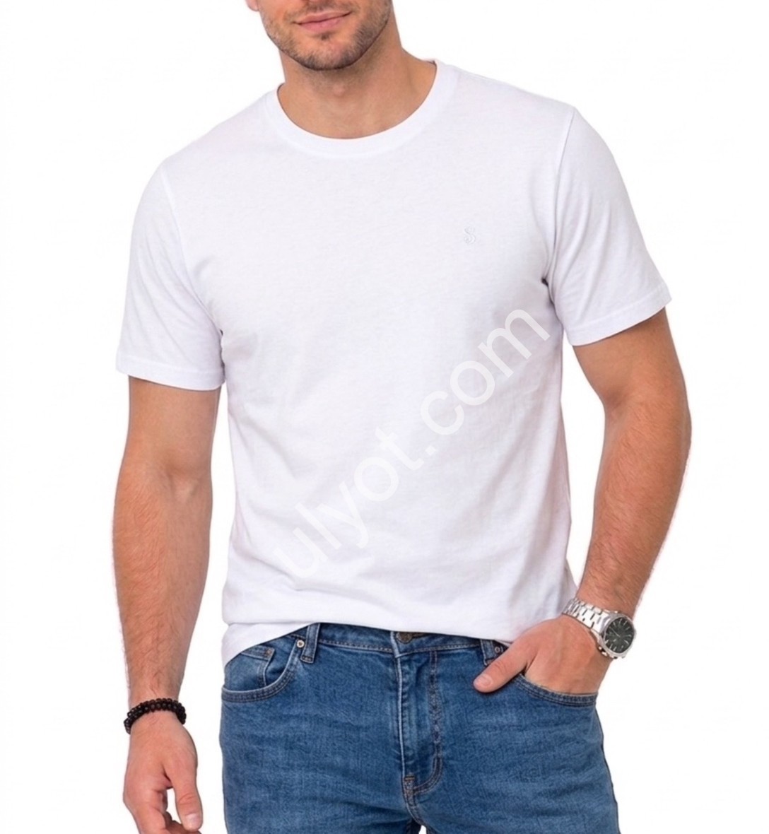 ФУТБОЛКА VIP STONES (3XL-6XL) БЕЛЫЙ 1100