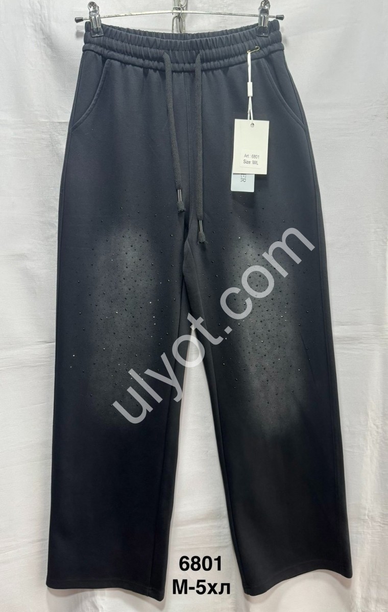 ШТАНИ (M-6XL) ПРЯМИЙ ГРАФІТ 6801