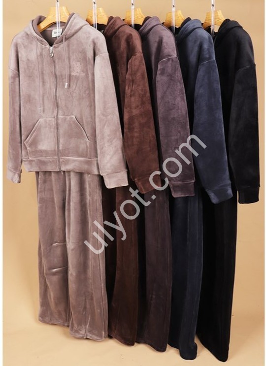 КОСТЮМ JJF (L-4XL) хутро пряме Т.СІРИЙ 7011