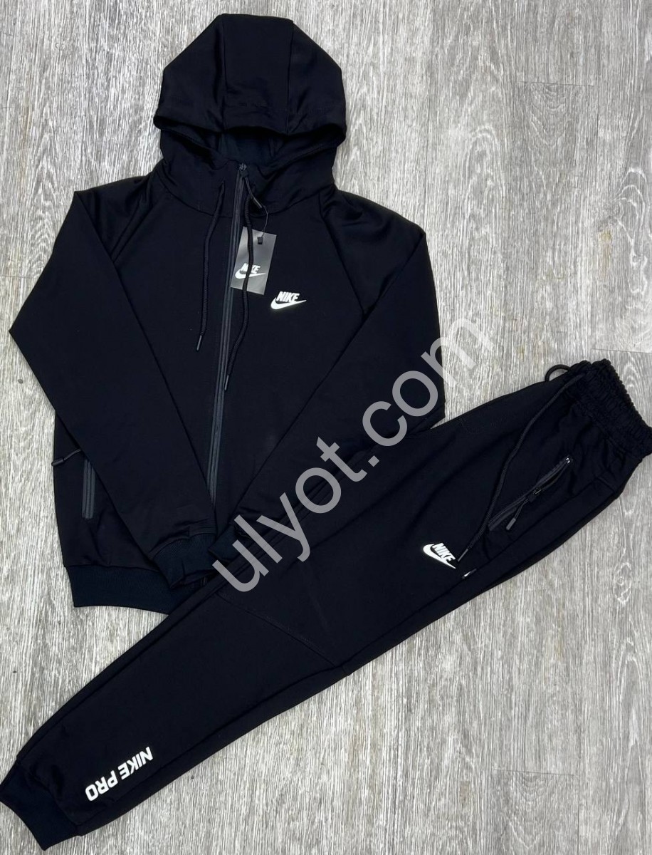 СПОРТ.КОСТЮМ N02 (M-3XL) МАНЖЕТ ЧЕРНЫЙ 307