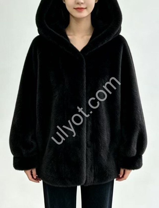 ПОЛУШУБОК (3XL-6XL) ЧОРНИЙ 3306