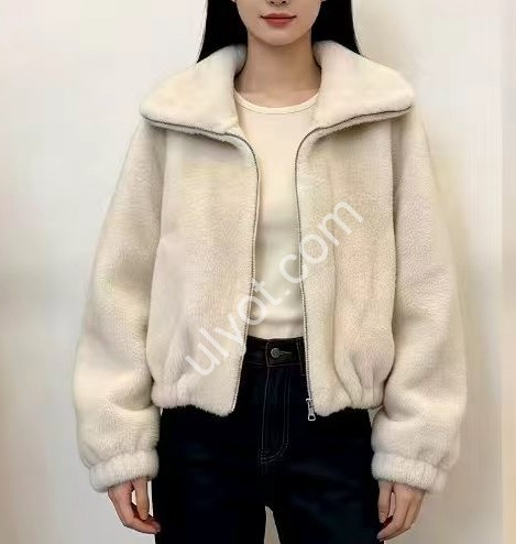 ПОЛУШУБОК (M-XL) МОЛОЧНЫЙ 1619