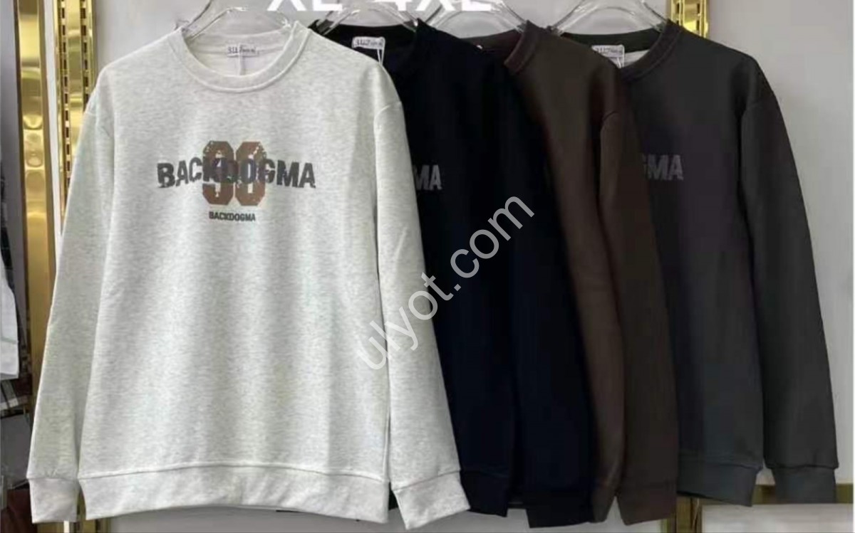 Фото 2 СВИТШОТ (XL-4XL) ЧЕРНЫЙ 1941