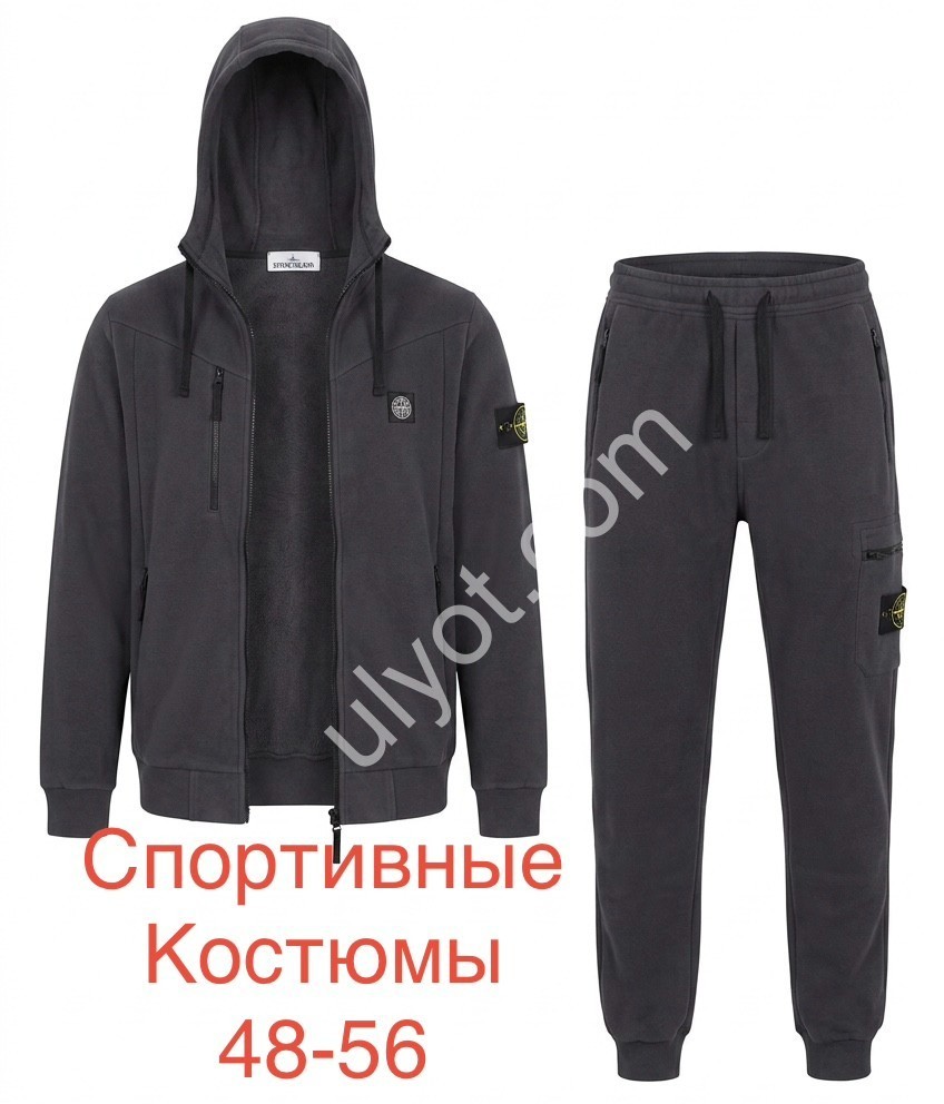 СПОРТ.КОСТЮМ (48-56) МАНЖЕТ СЕРЫЙ 