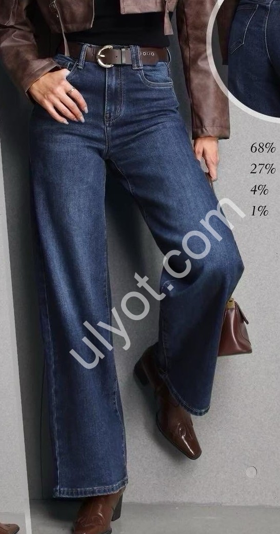 ДЖИНСЫ M.SARA (XS-XL) Т.СИНИЙ 5578