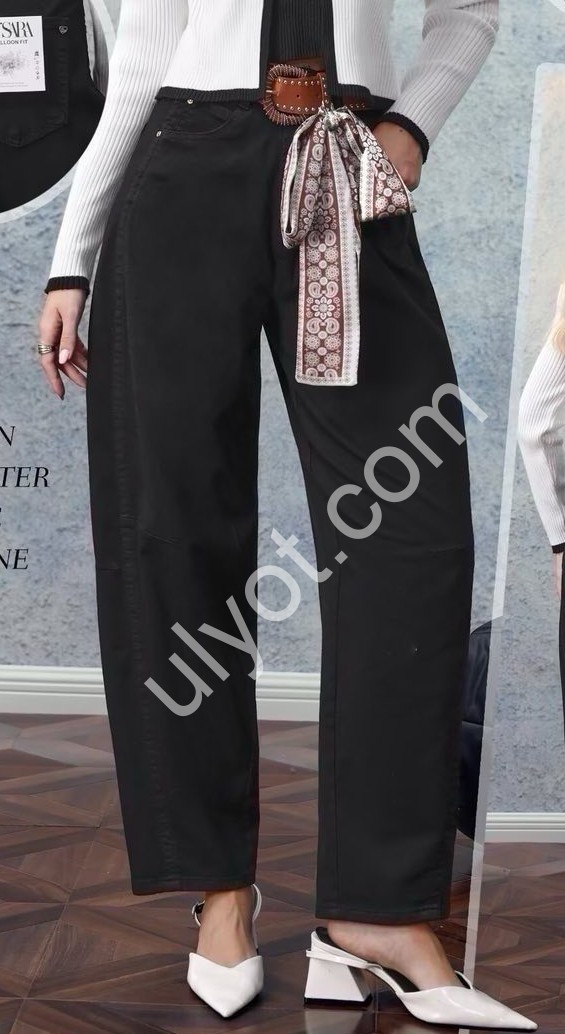 ДЖИНСЫ M.SARA (XS-XL) Т.КОРИЧНЕВЫЙ 1723-13