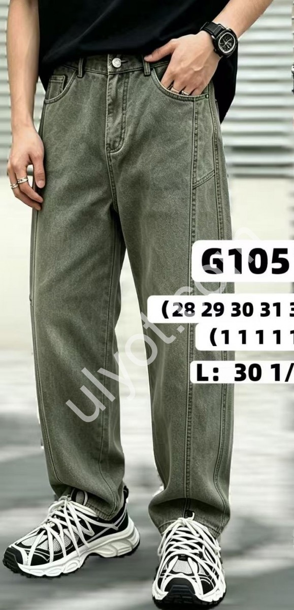 ДЖИНСЫ GOD BOREST (28-36) ХАКИ 1051
