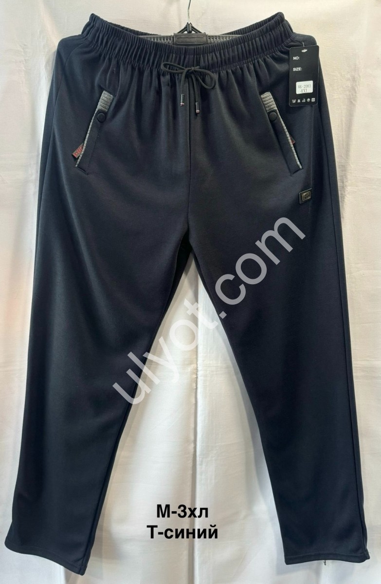 СПОРТ. ШТАНИ (M-3XL) ПРЯМИЙ Т.СИНІЙ 2806