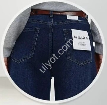 ДЖИНСЫ M.SARA (M-3XL) Т.СИНИЙ 111-2