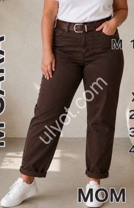 ДЖИНСИ M.SARA (L-4XL) ШОКОЛАД 1277-60