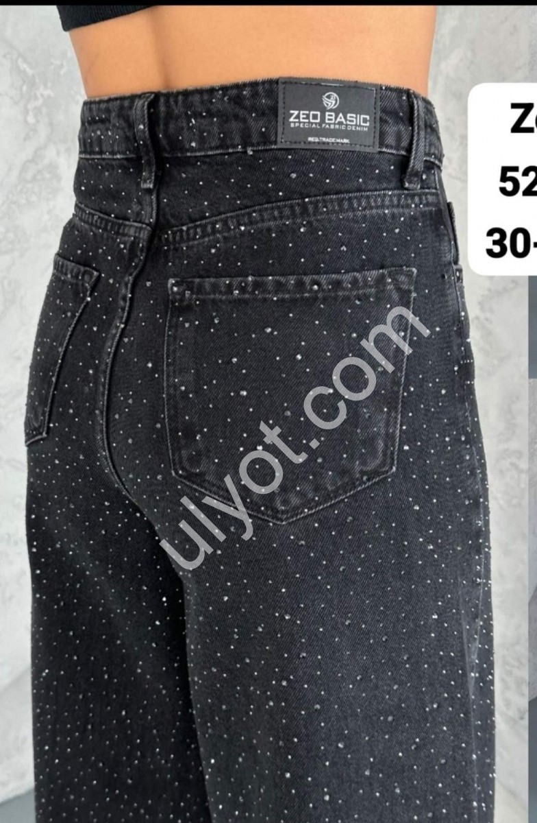 ДЖИНСИ ZEO BASIC (30-36) КАМІННІ ГРАФІТ 5241