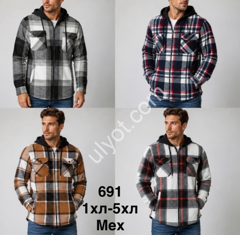 РУБАШКА (XL-5XL) МЕХ МИКС 691
