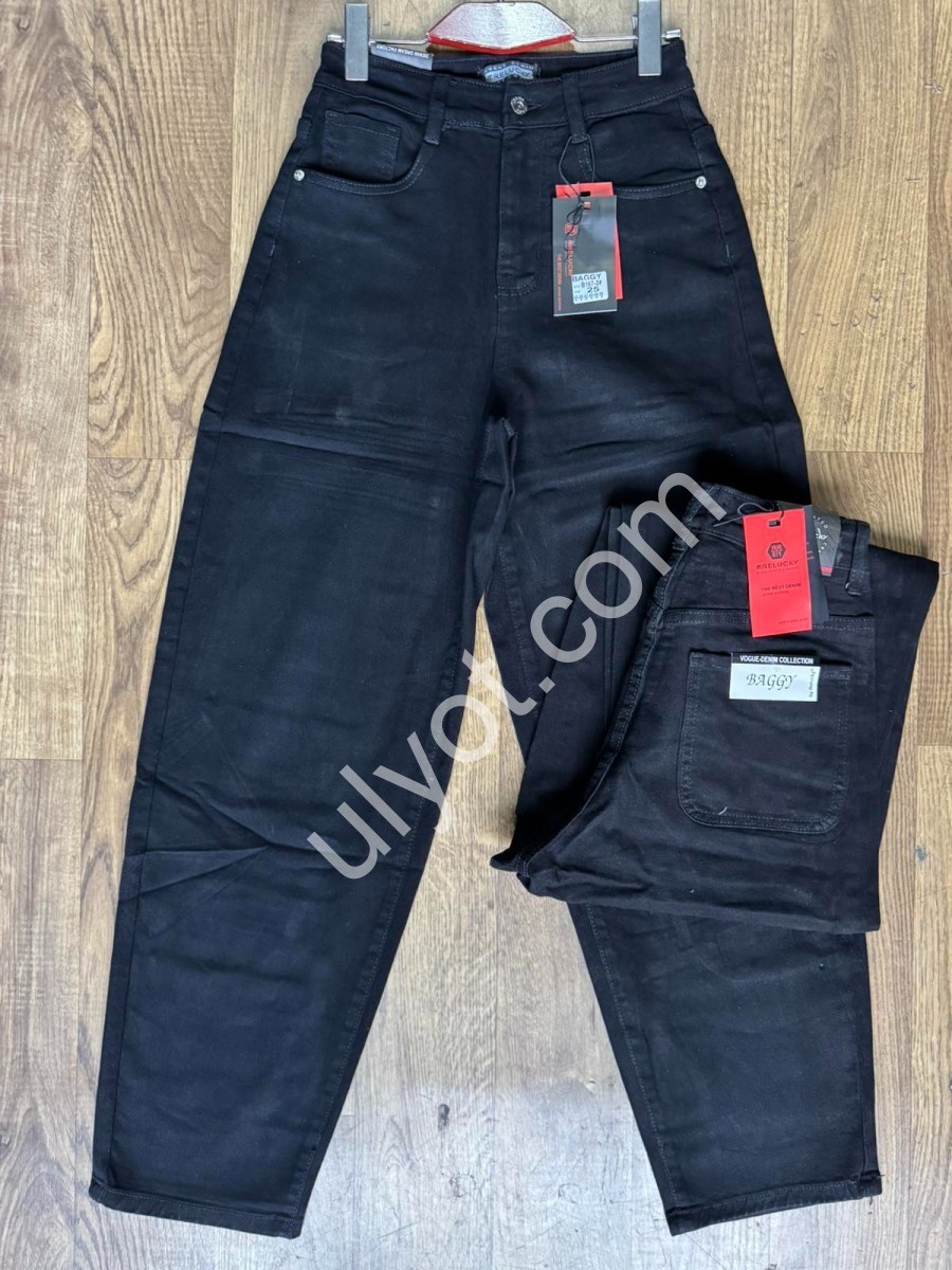 ДЖИНСЫ RELUCKY (25-30) ЧЕРНЫЙ 167-3
