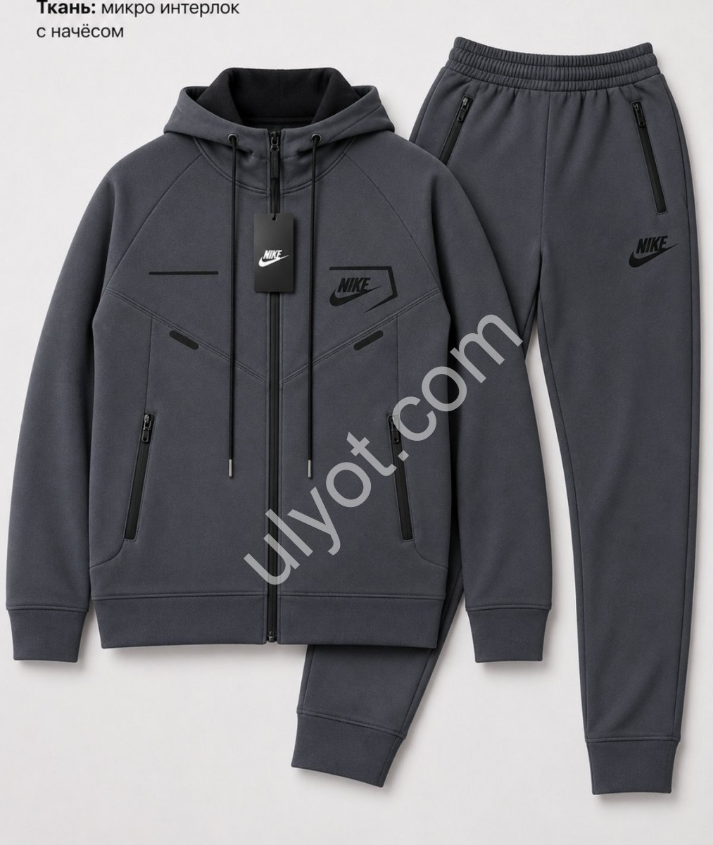КОСТЮМ T48 (M-3XL) МАНЖЕТ СЕРЫЙ 746