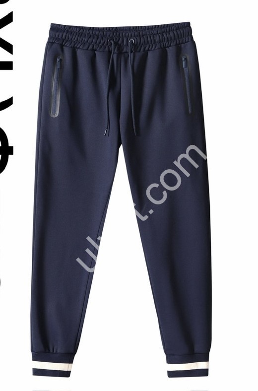 СПОРТ.ШТАНЫ (M-3XL) ФЛИС МАНЖЕТ Т.СИНИЙ 288