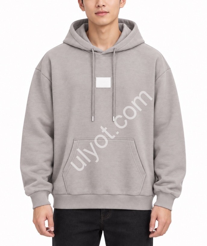 ХУДИ AUDSA (S-2XL) ФЛИС СВ.СЕРЫЙ 0001