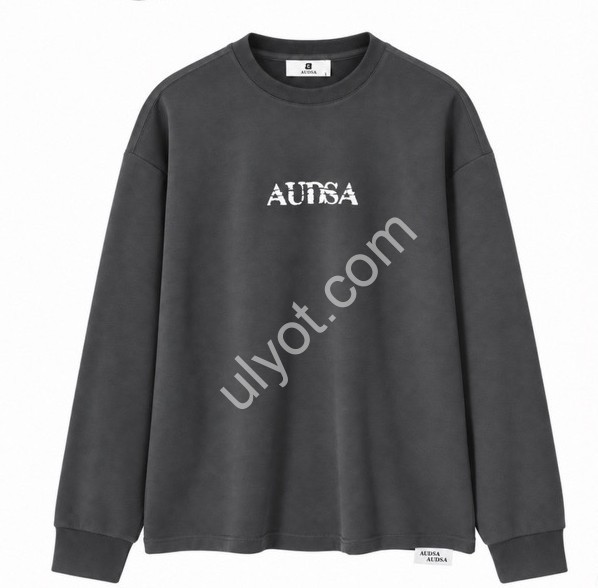СВИТШОТ AUDSA (S-2XL) СЕРЫЙ 0014
