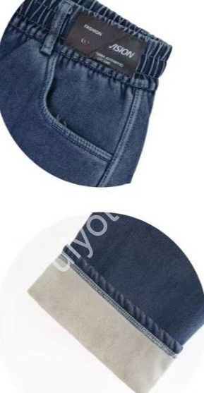 ШТАНЫ (M-2XL) МЕХ СИНИЙ 958