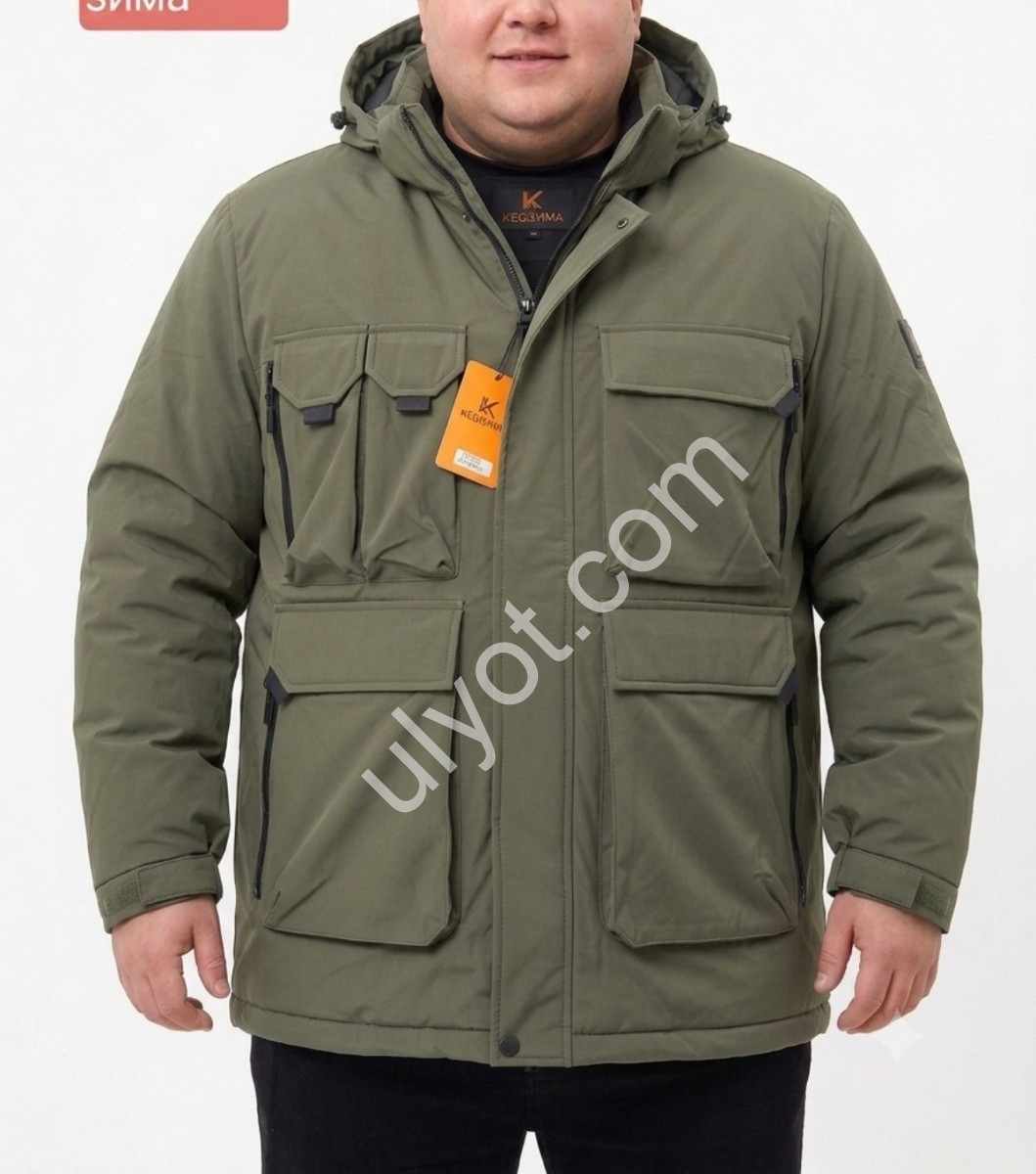 КУРТКА (5XL-9XL) ХАКИ 27033-1