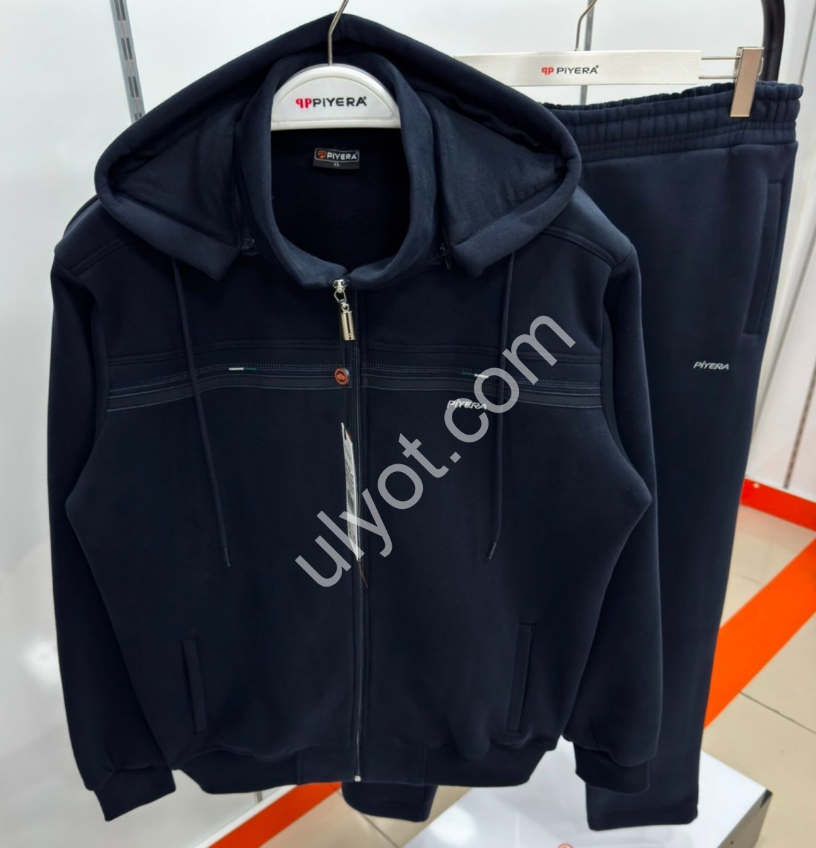 CПОРТ.КОСТЮМ ПИЕРА (M-3XL) БАЙКА ПРЯМОЙ Т.СИНИЙ 5243