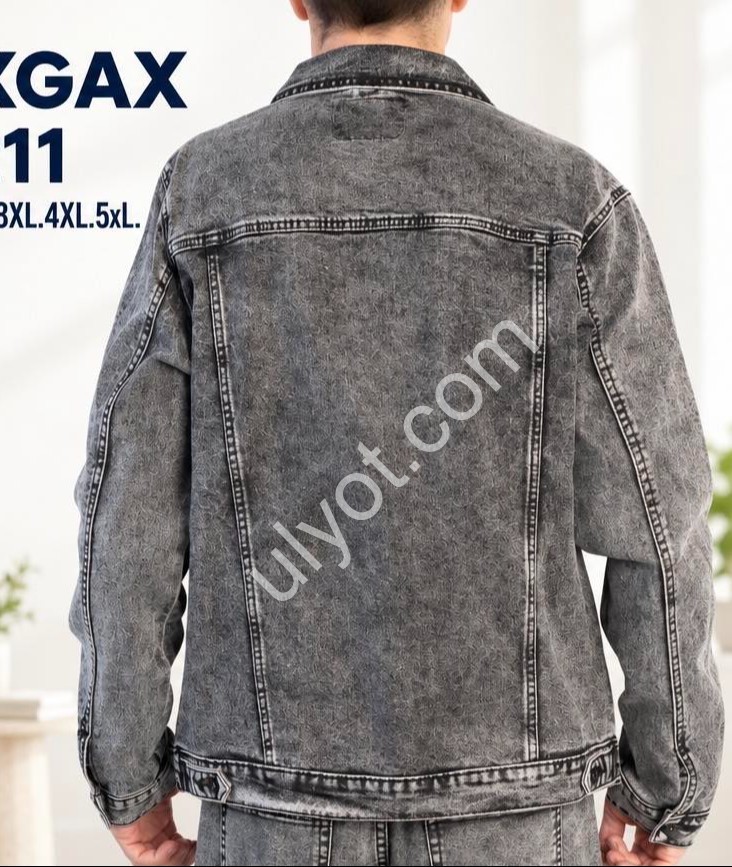 КУРТКА ДЖИНСОВАЯ GAXGAX (L-5XL) СЕРЫЙ 211