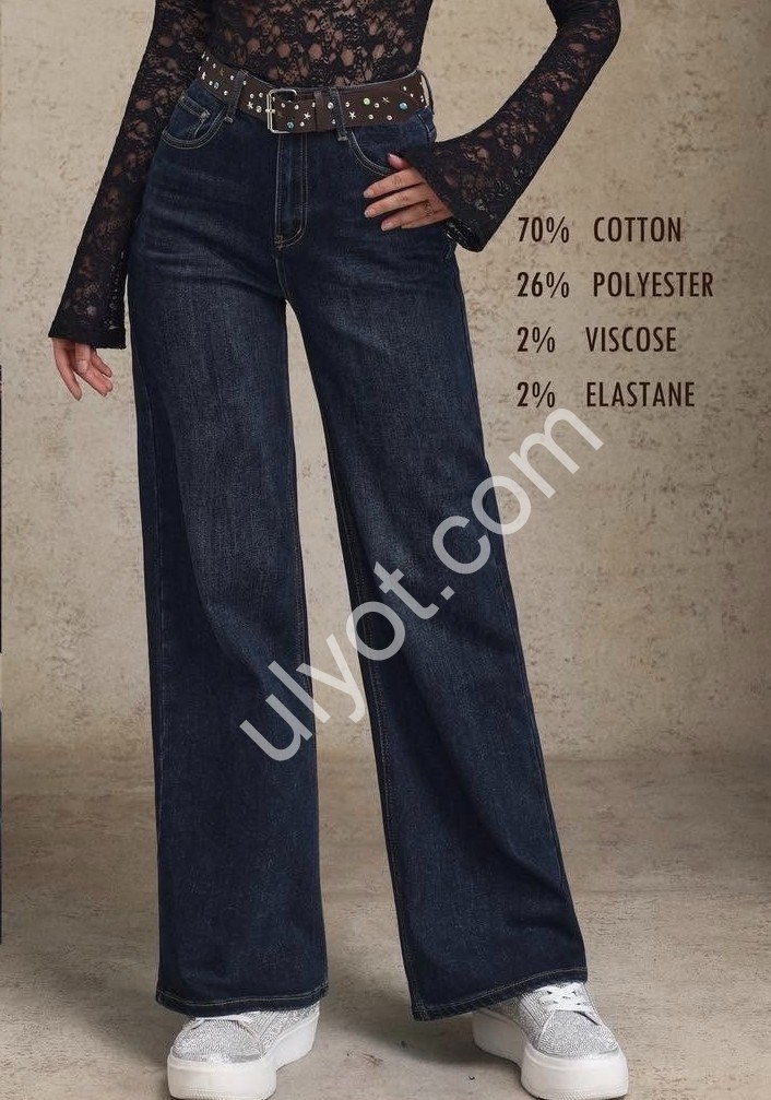 ДЖИНСЫ M.SARA (XS-XL) Т.СИНИЙ 6077