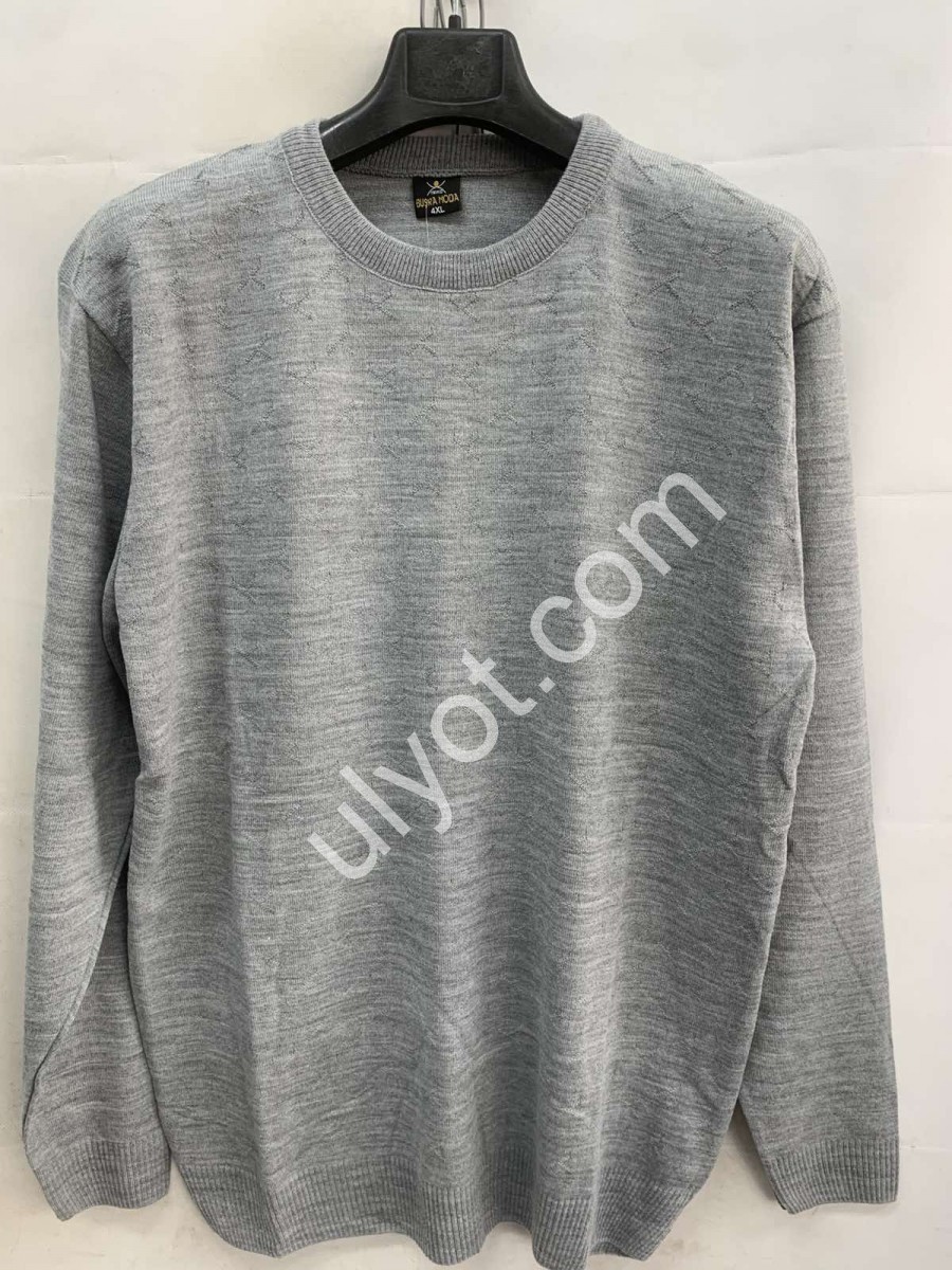 СВИТЕР (3XL-5XL) СЕРЫЙ M1022