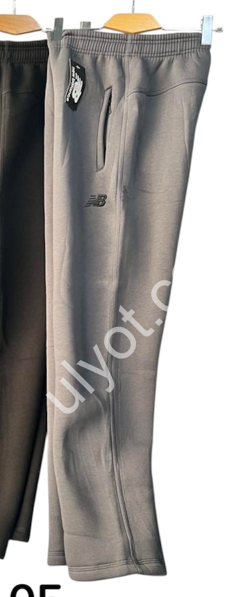 СПОРТ.ШТАНЫ NB02 (48-58) ФЛИС ПРЯМОЙ ШОКОЛАД 105