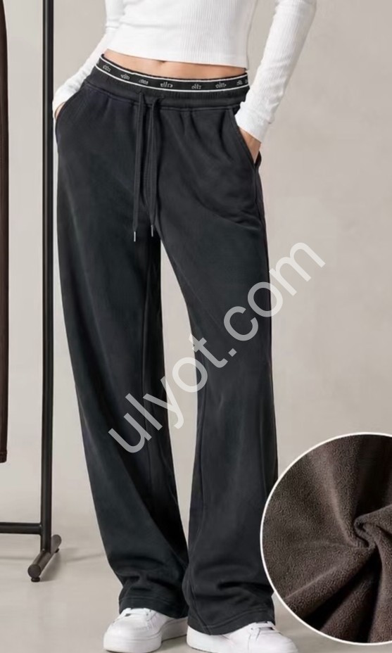 БРЮКИ (XL-3XL) МЕХ ПРЯМОЙ МИКС 590-4
