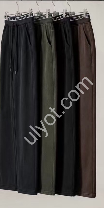 БРЮКИ (XL-3XL) МЕХ ПРЯМОЙ МИКС 590-4